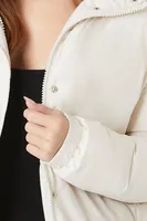 Funnel neck puffer jacket forever 21 outlet