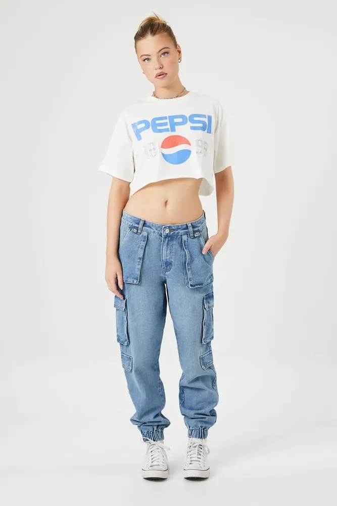 Denim joggers womens forever online 21