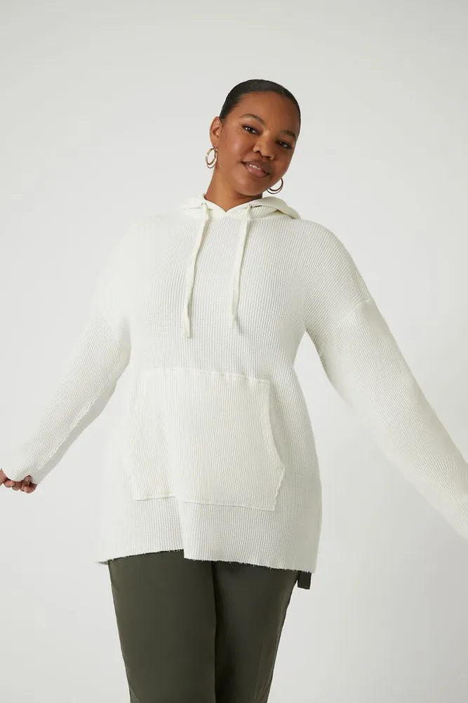 Women's waffle knit cheap hoodie