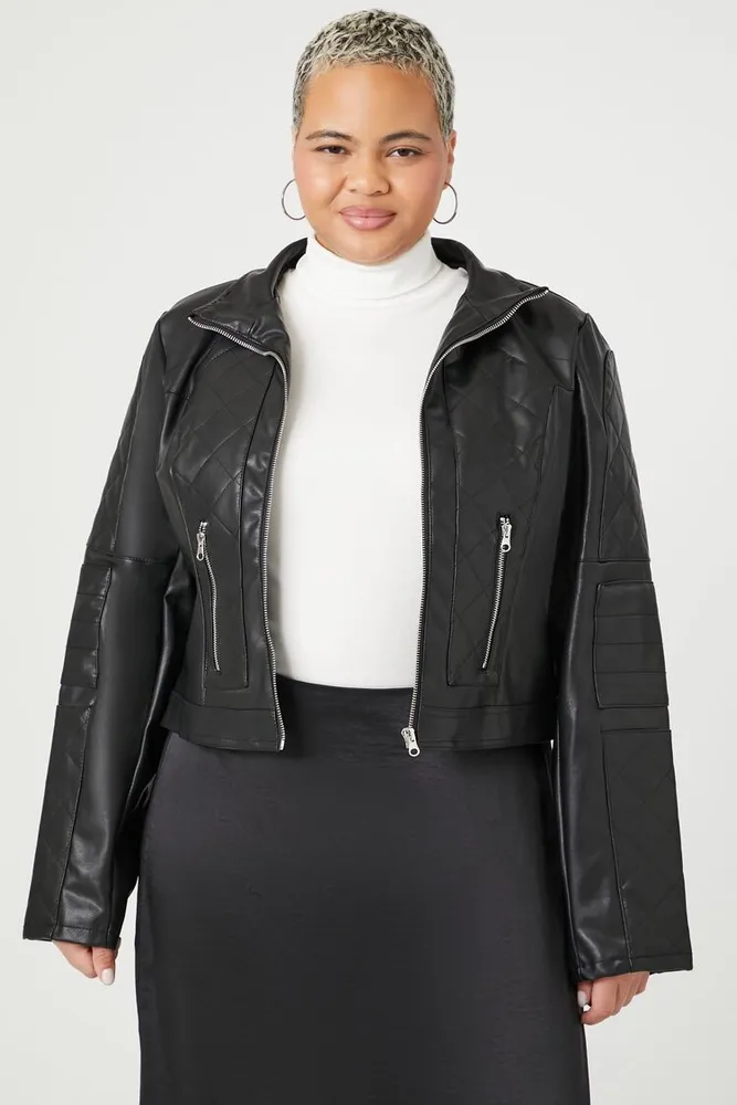 Crosshatch outlet leather jacket