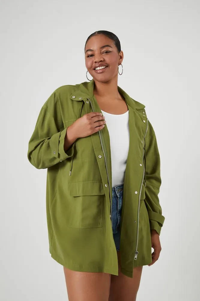 Hooded utility online jacket forever 21