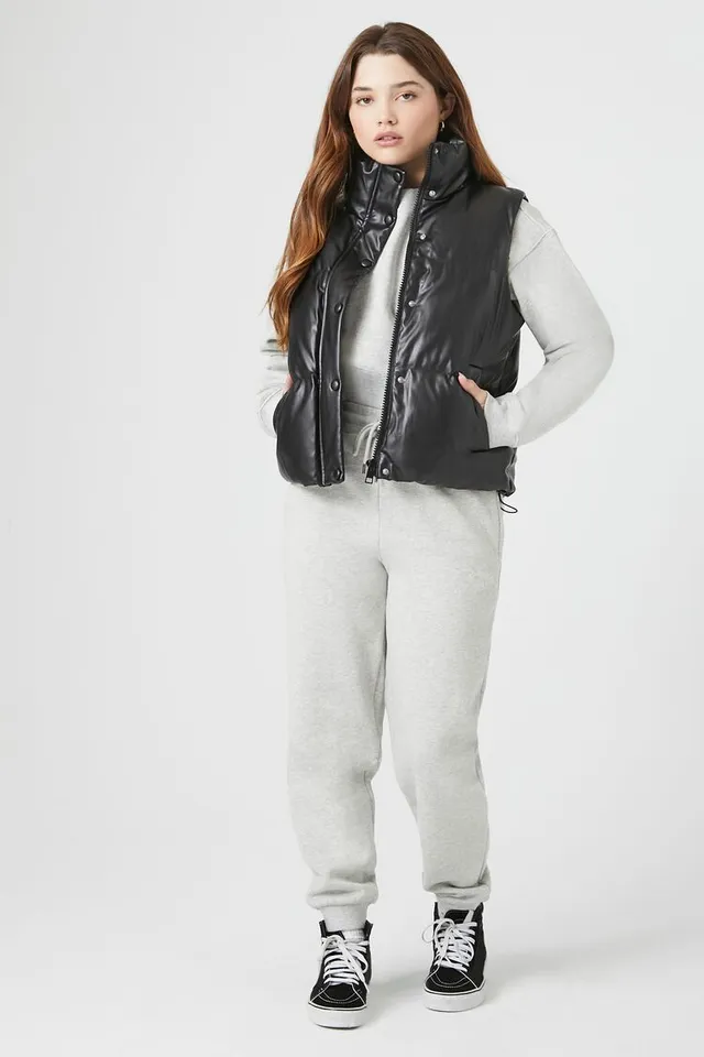 Leather vest womens forever 21 discount