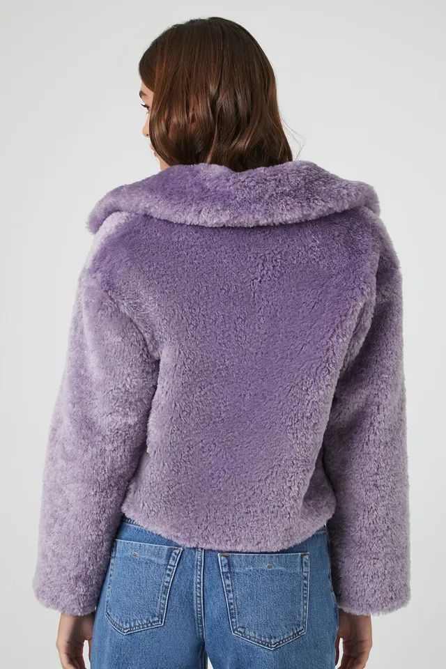 Forever 21 online purple fur jacket