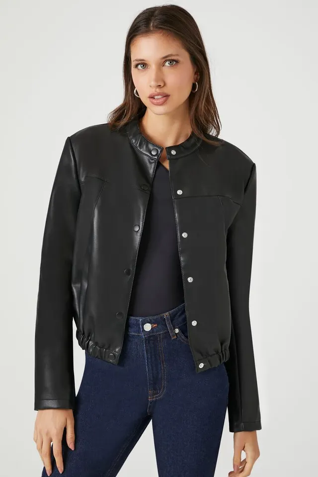 Leather jacket for womens forever 21 outlet