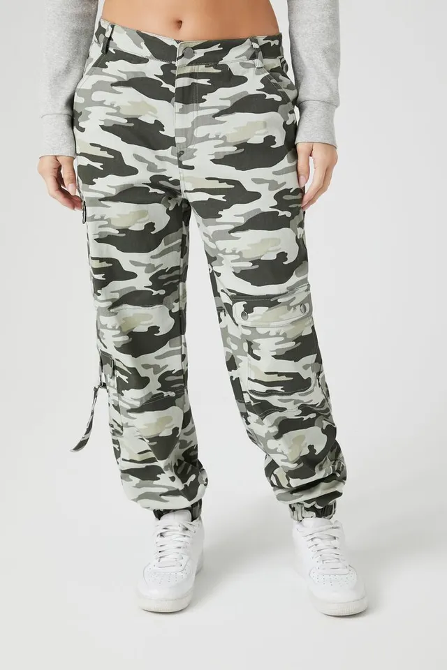 Forever 21 camo joggers womens sales