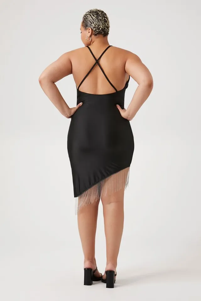 Forever 21 hotsell black fringe dress