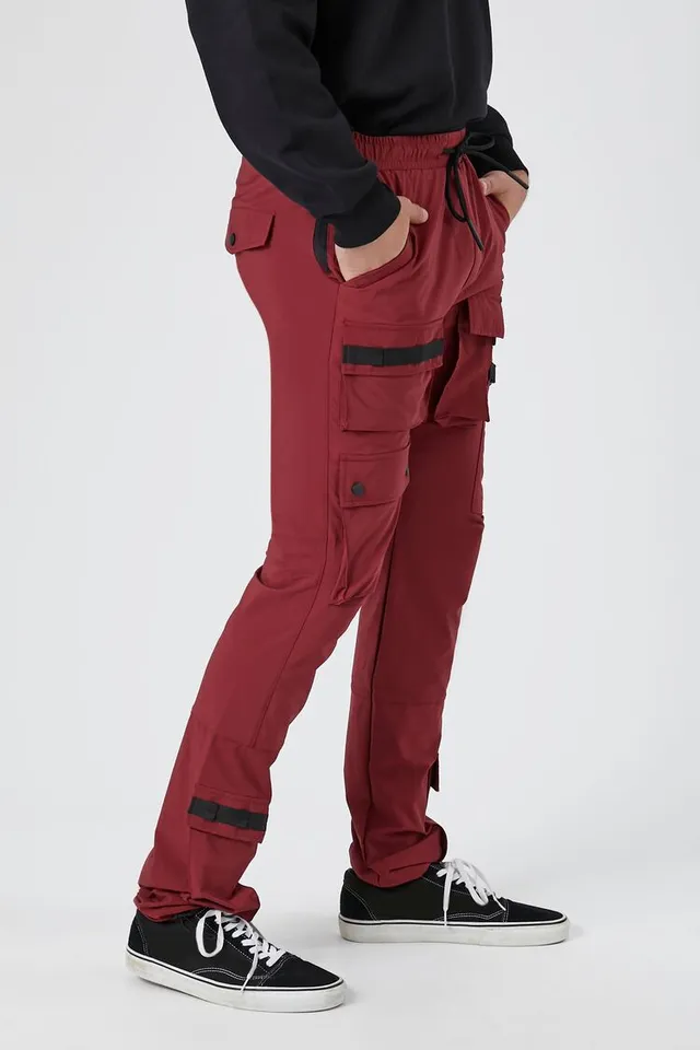 Red cargo top pants forever 21