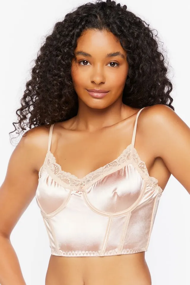 Satin bralette on sale top