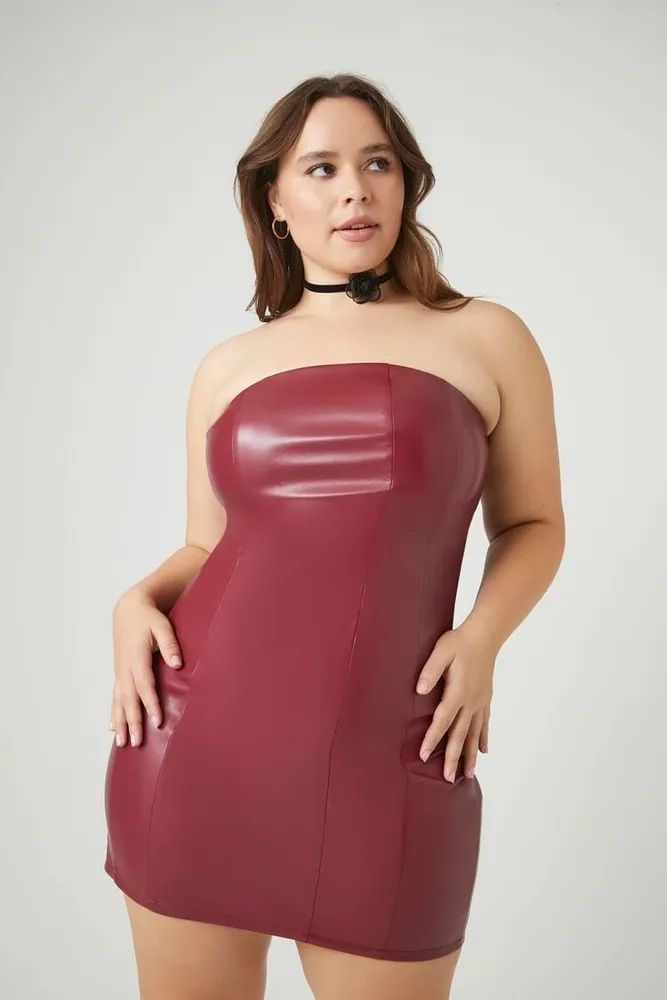 Leather tube dress online