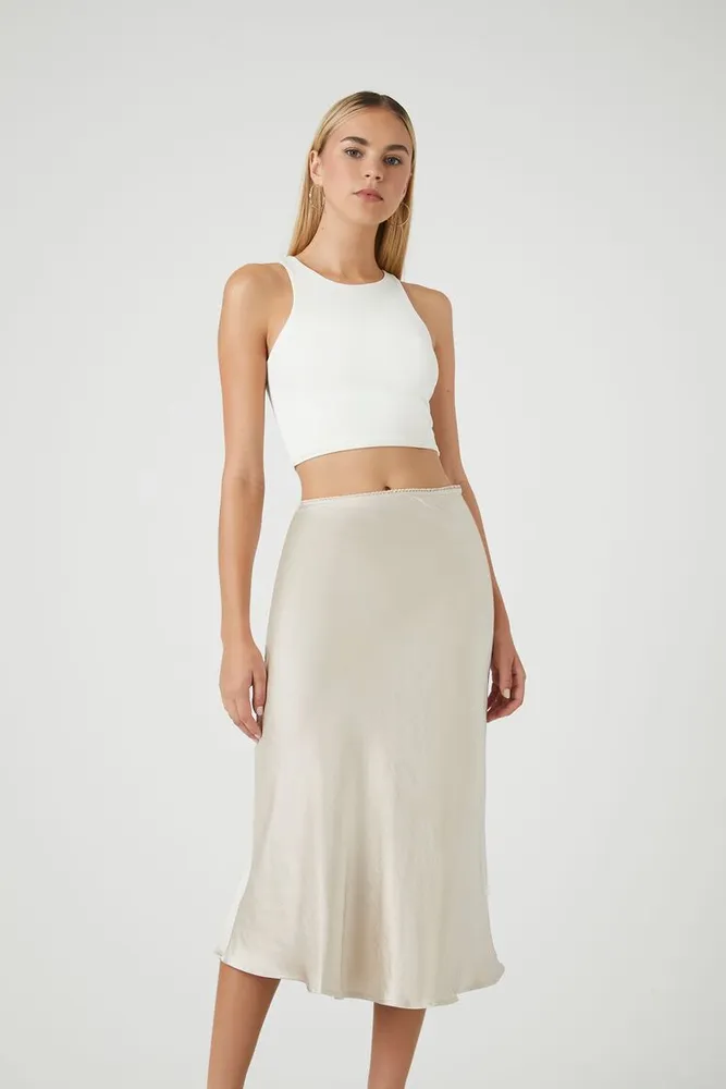 Forever 21 sales satin midi skirt