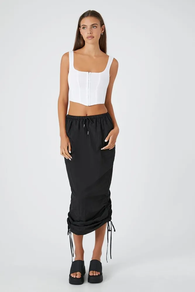 Black midi skirt forever 21 cheap