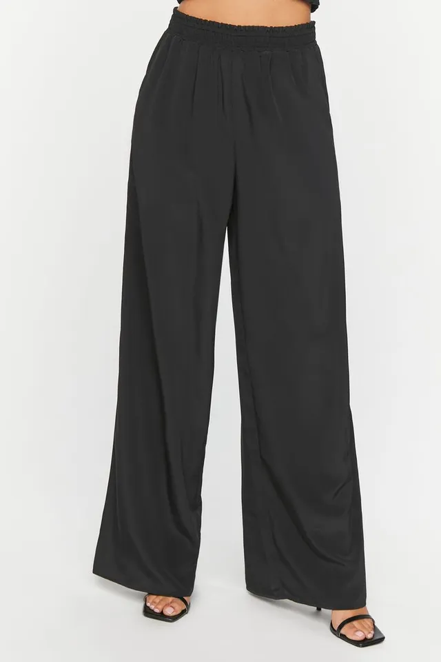 Forever 21 Women s Puff Sleeve Crop Top Wide Leg Pants Set in