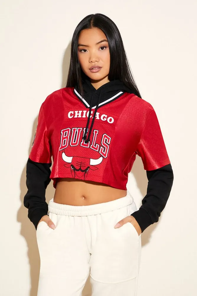 Red graphic crop top clearance