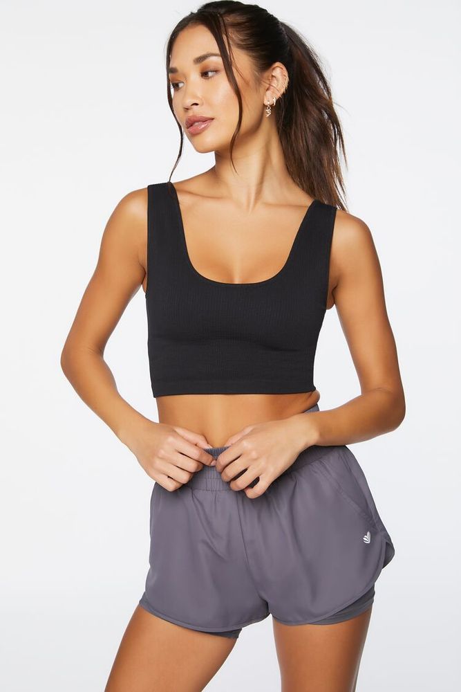 Forever 21 Women s Active High Rise Dolphin Shorts in Grey XS