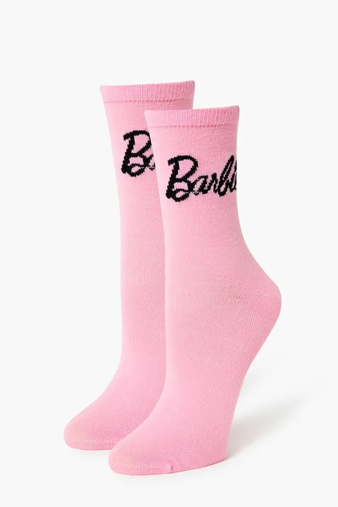 Forever 21 Barbie Crew Socks Pet Socks Set in Pink Vancouver Mall