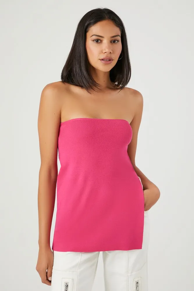 Pink tube top forever 21 top