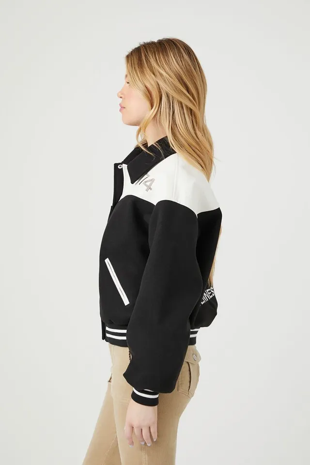 Forever 21 black top and white jacket
