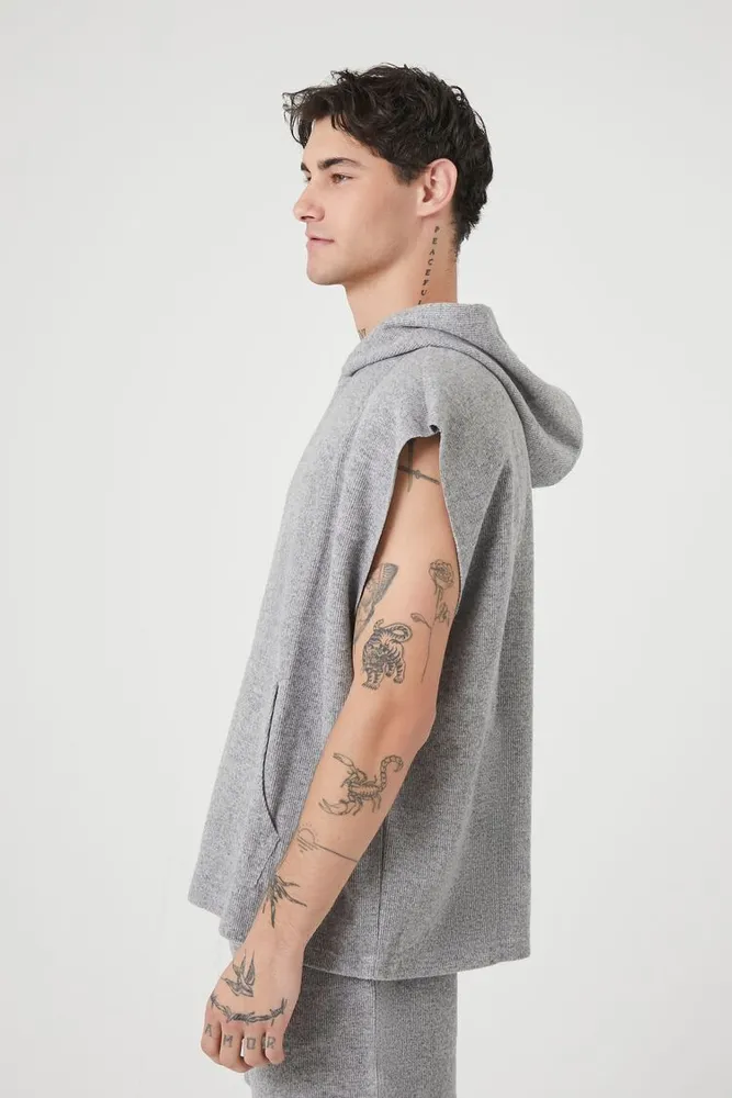 Oversized sleeveless hoodie best sale