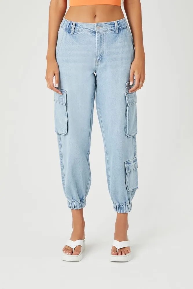 Denim joggers womens forever 21 outlet