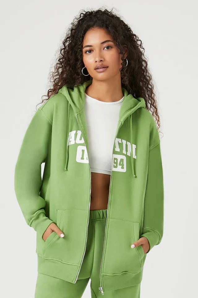 Green hoodie forever 21 top