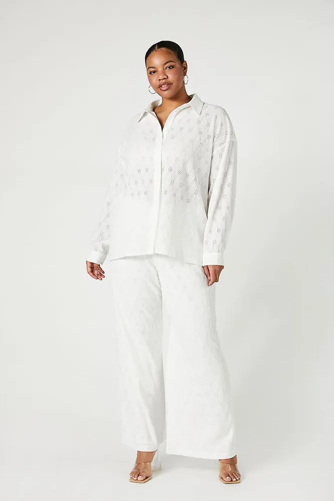 White discount eyelet pajamas