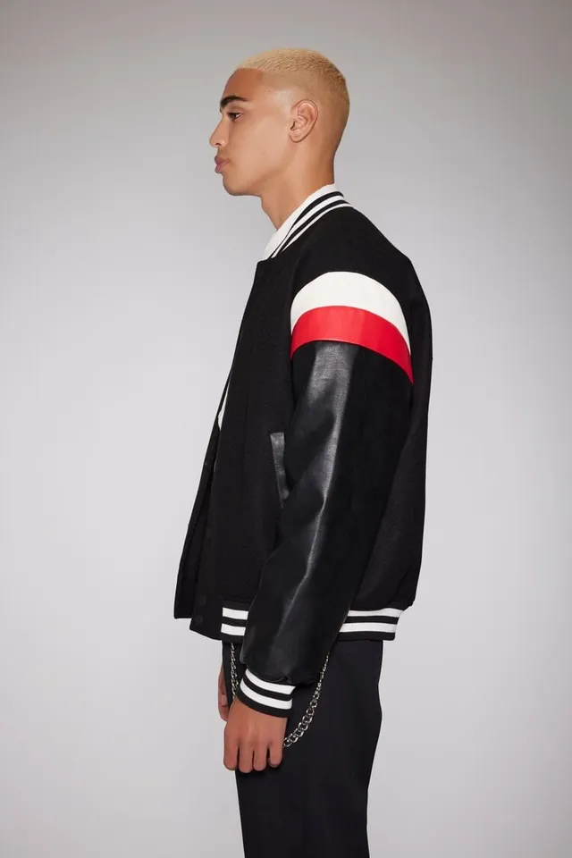 Forever 21 Men Hello Kitty Striped Varsity Jacket CoolSprings