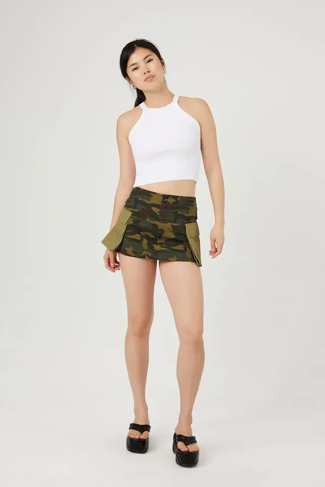 Camo print mini skirt forever 21 online