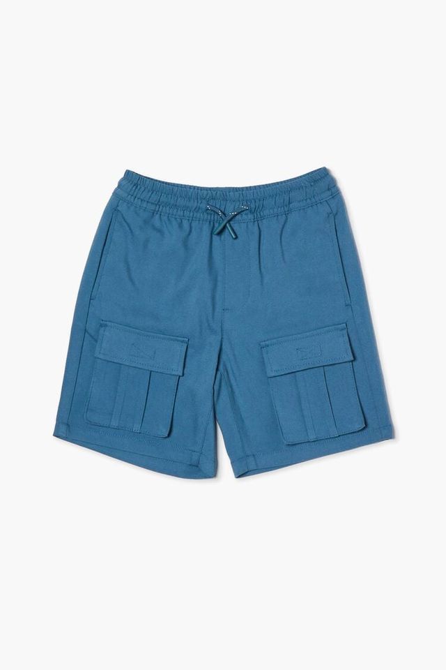 Forever 21 Kids Drawstring Cargo Shorts Girls Boys Blue
