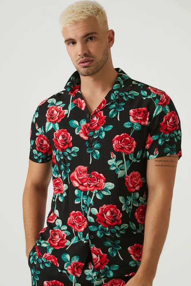 Rose print shirt forever 21 outlet