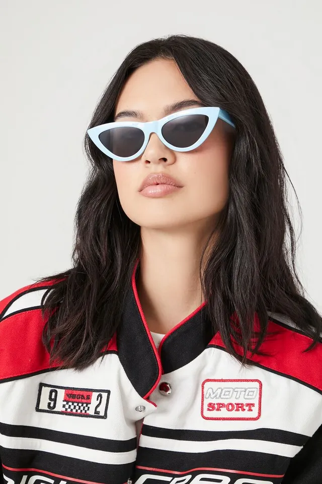 Forever 21 Tinted Cat Eye Sunglasses in Blue Black CoolSprings