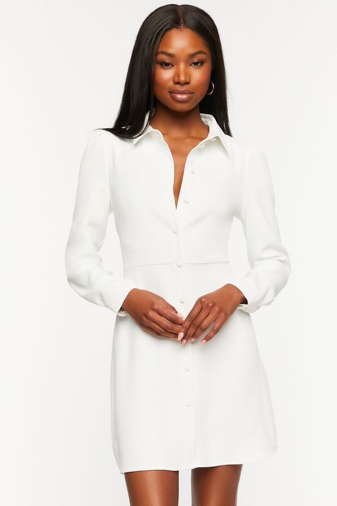 Forever 21 button front dress discount