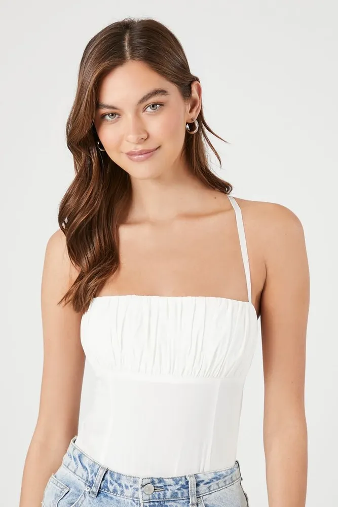 Forever 21 white bodysuit sales