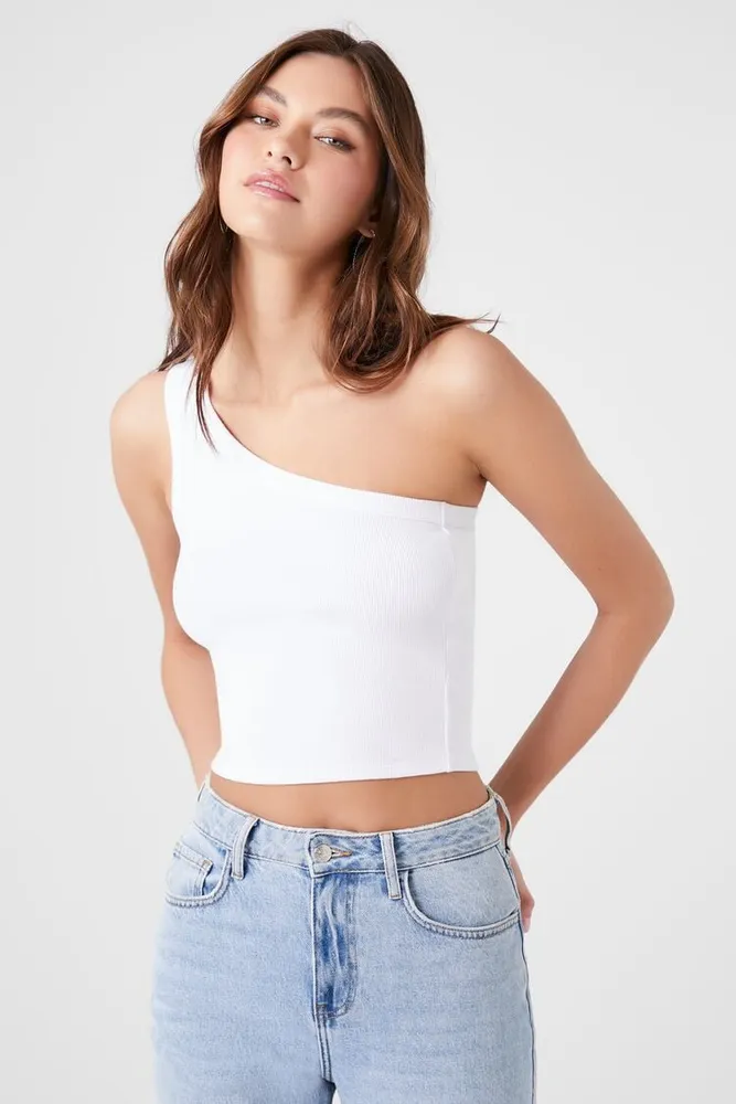 One shoulder cropped tank best sale