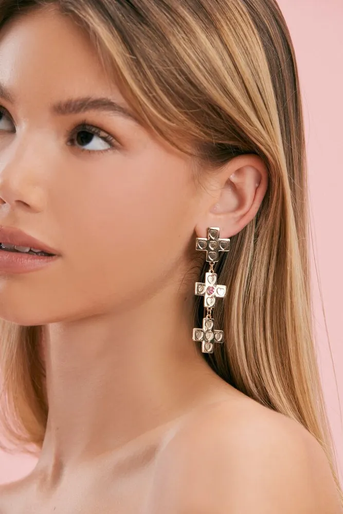 Big cross earrings forever 21 sale