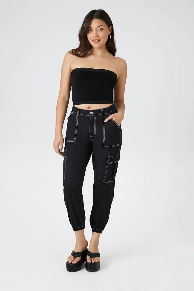 Forever 21 black cargo pants online