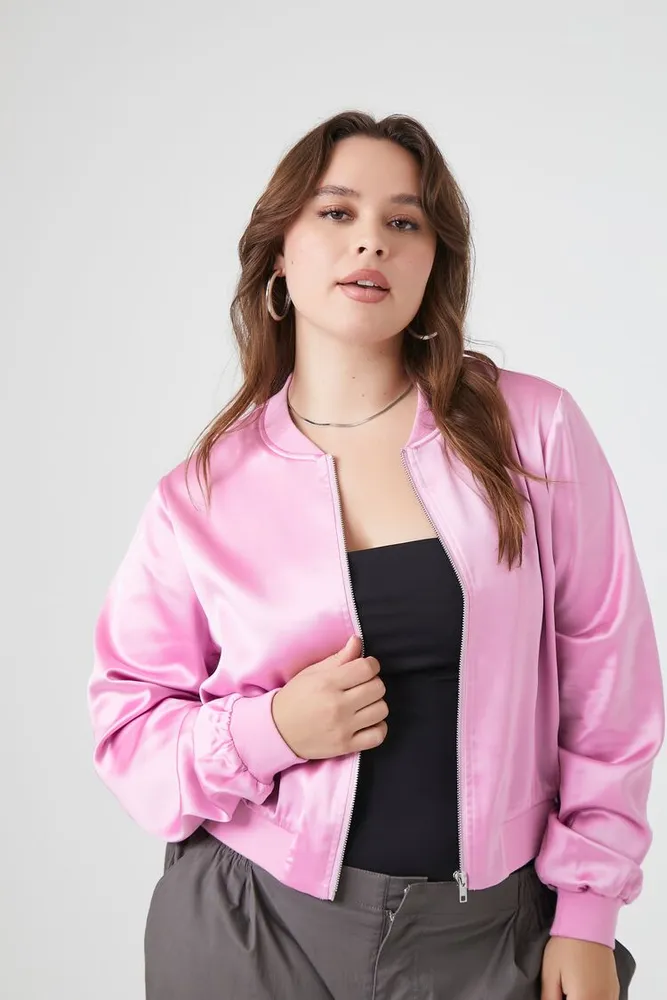 Forever 21 satin bomber jacket shop