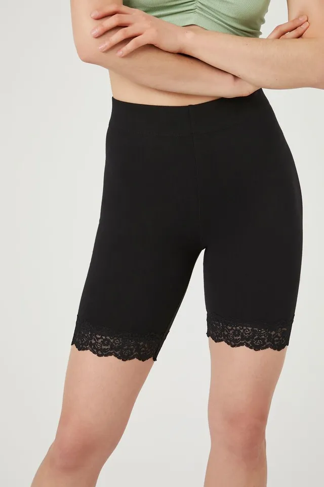 Lace trim biker shorts forever 21 discount