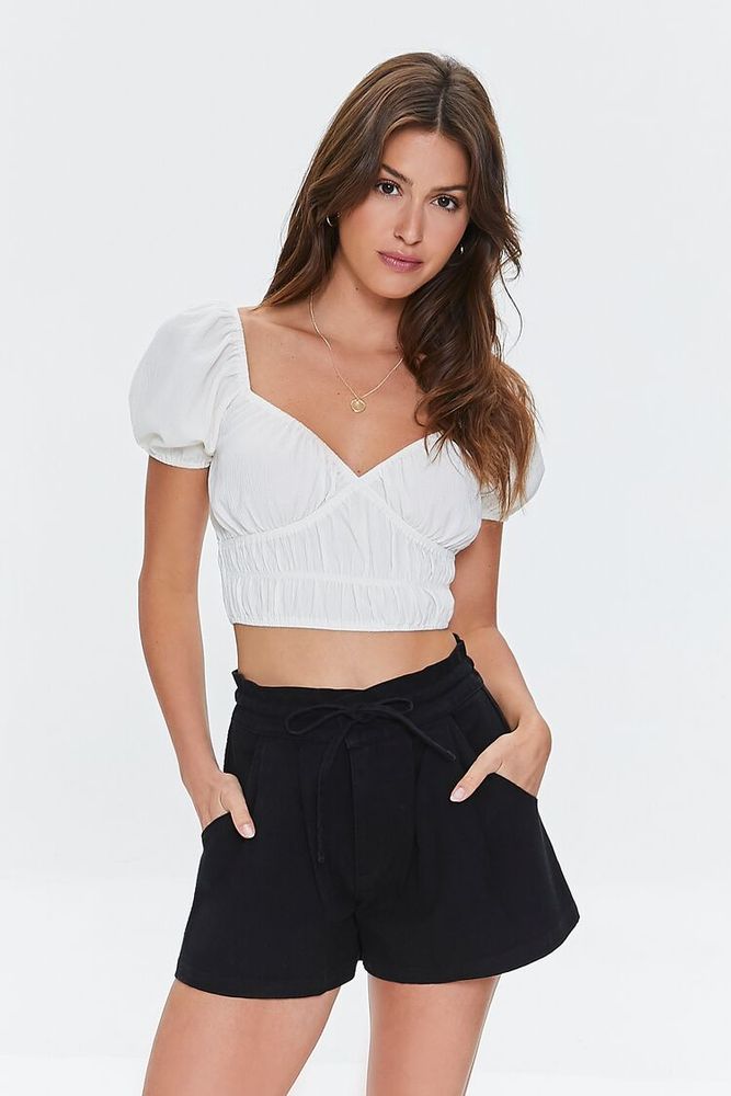 Forever 21 paperbag shorts top