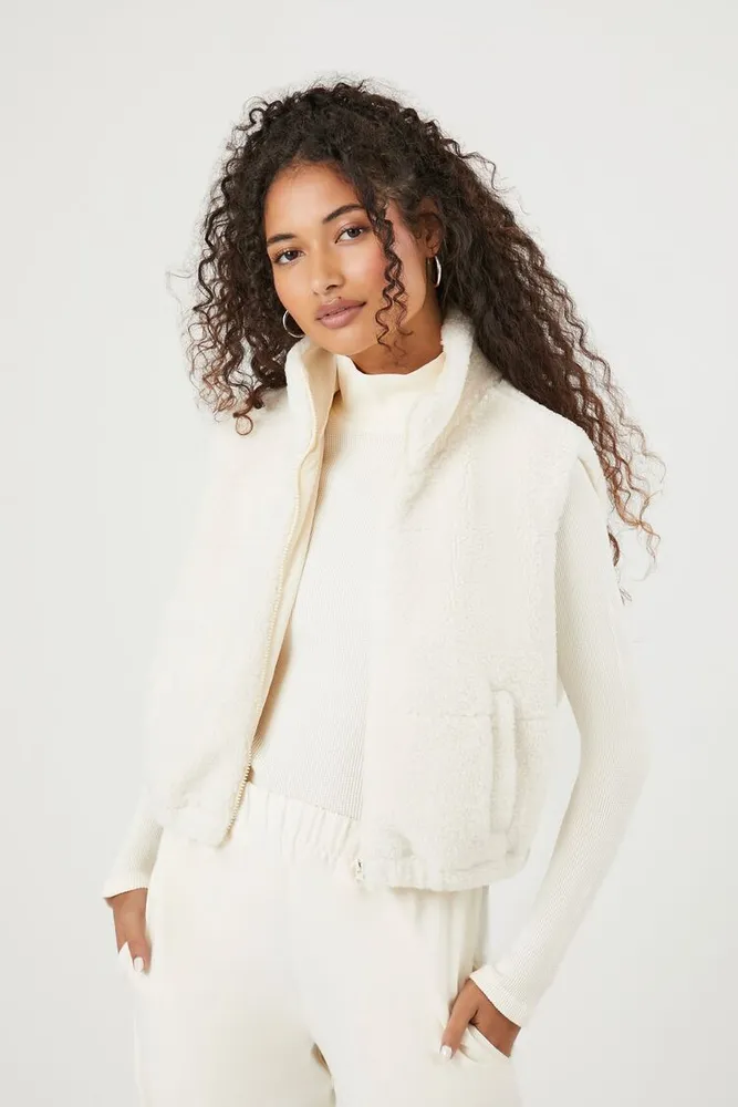 Faux shearling 2024 vest forever 21