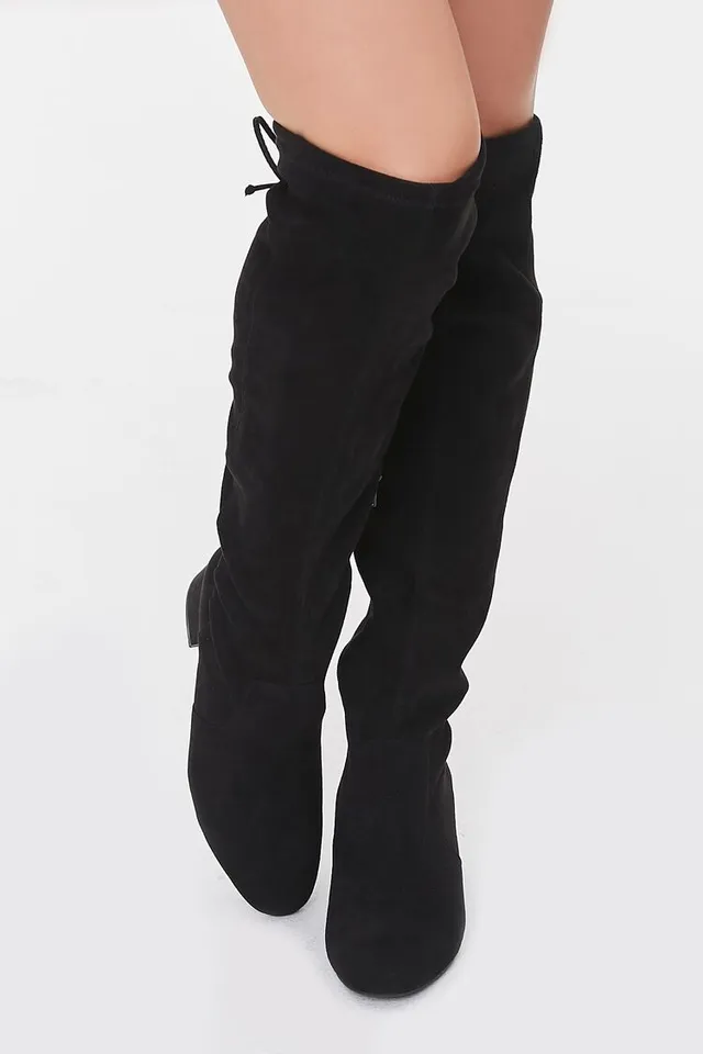 Faux suede over the knee boots outlet forever 21