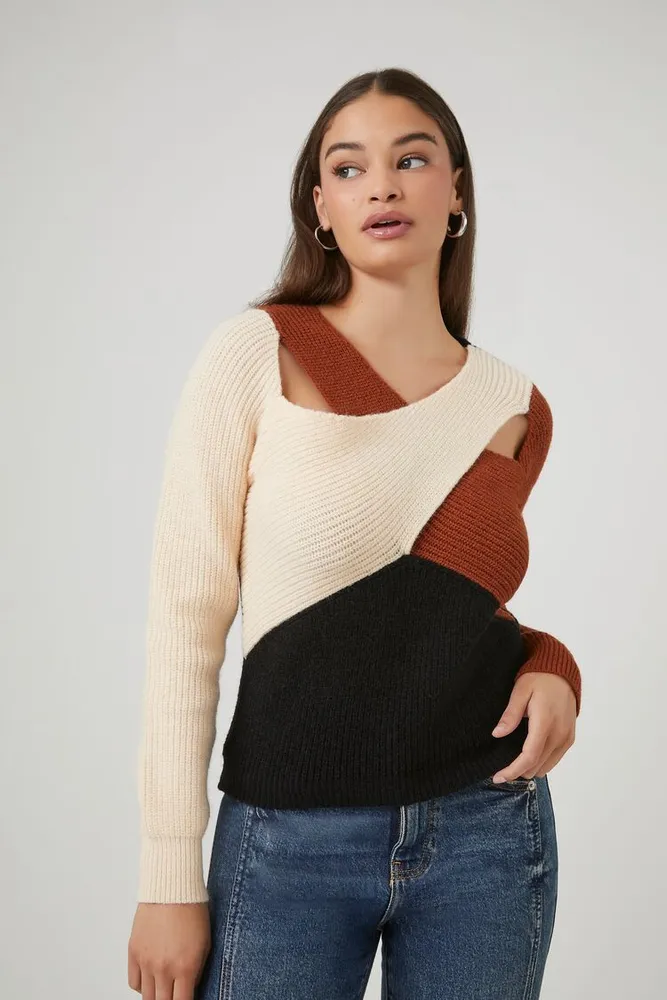 Forever 21 Women s Reworked Colorblock Sweater XS Vancouver Mall