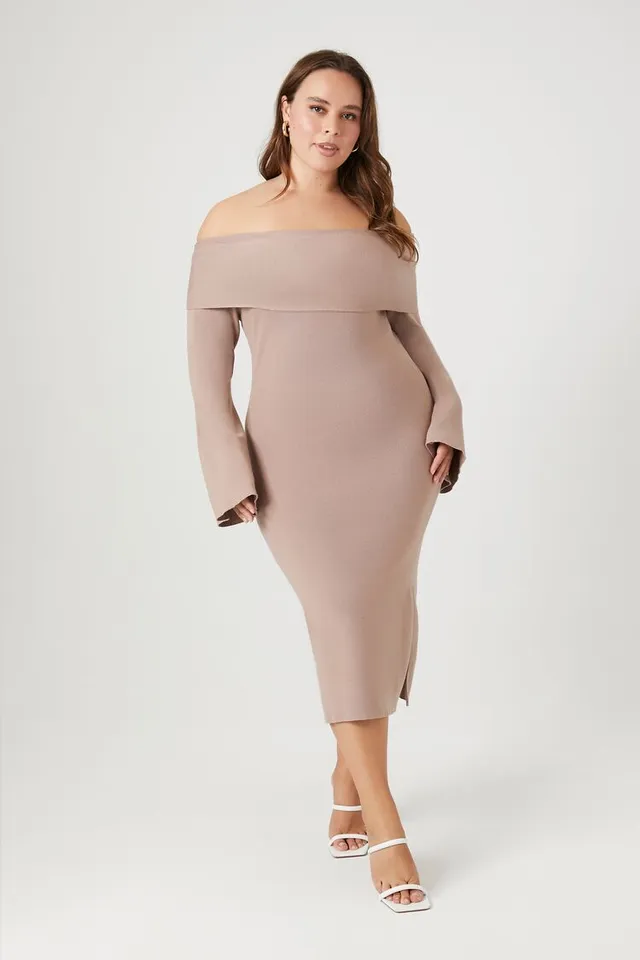 Off the shoulder bodycon dress forever 21 on sale