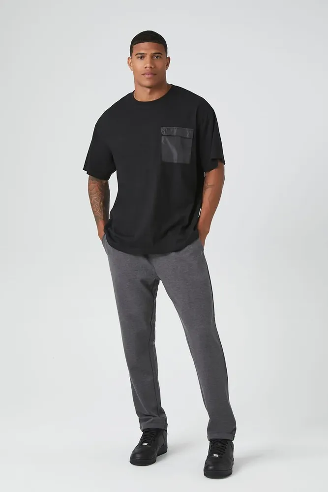 Forever 21 Men Slim Fit Drawstring Joggers in Grey Large Plaza