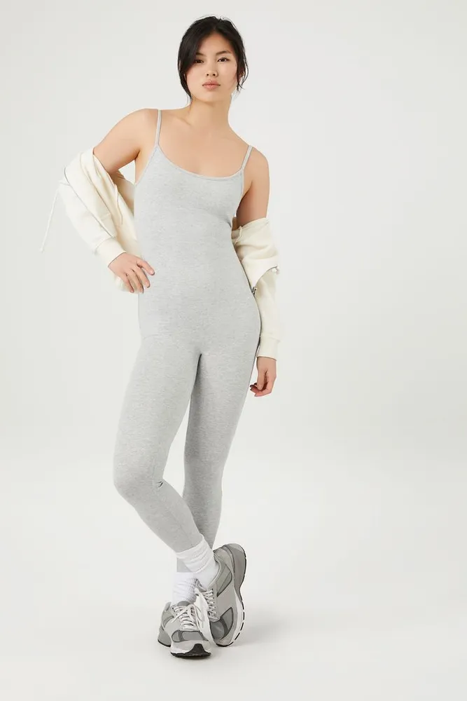 Grey fitted jumpsuit hot sale