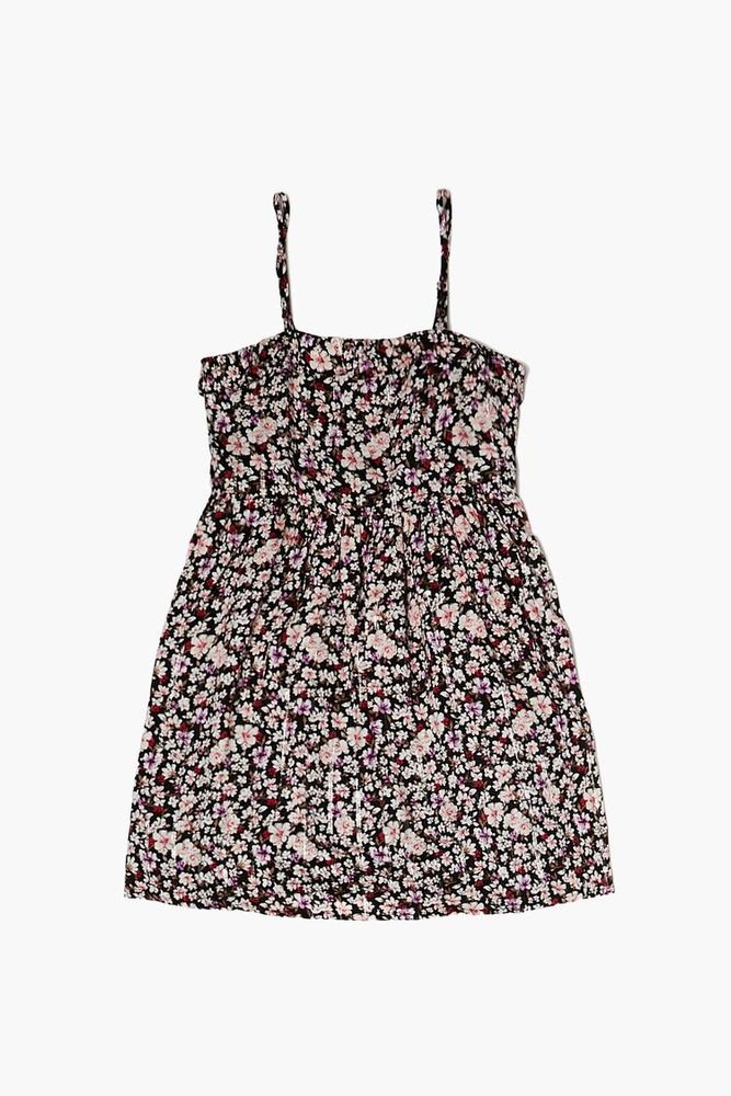 Forever 21 Girls Floral Print Cami Dress Kids in Black 13 14