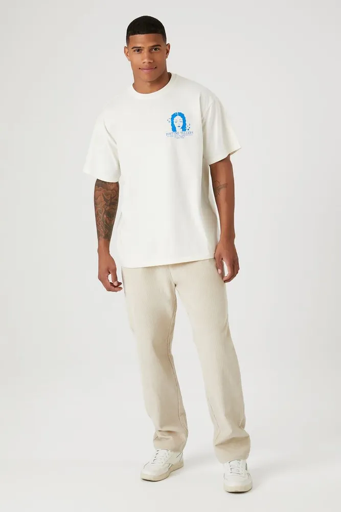 Forever 21 Men Corduroy Drawstring Joggers in Taupe XXL