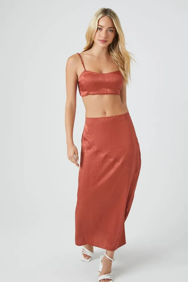 Satin skirt top forever 21