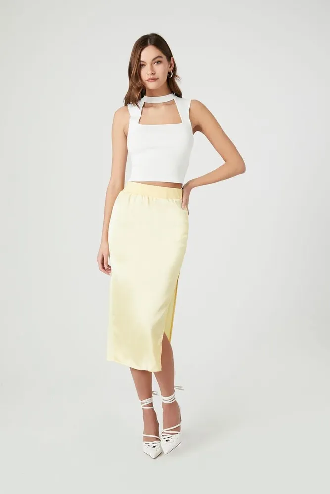 Satin midi skirt forever 21 online
