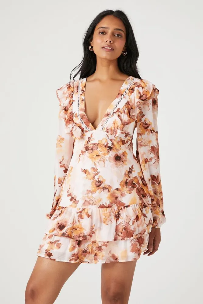 Floral print mini sales dress forever 21