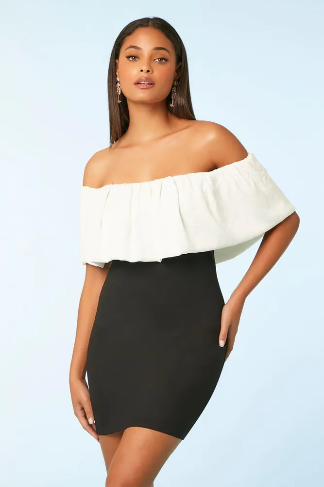 Forever 21 off the shoulder black dress top